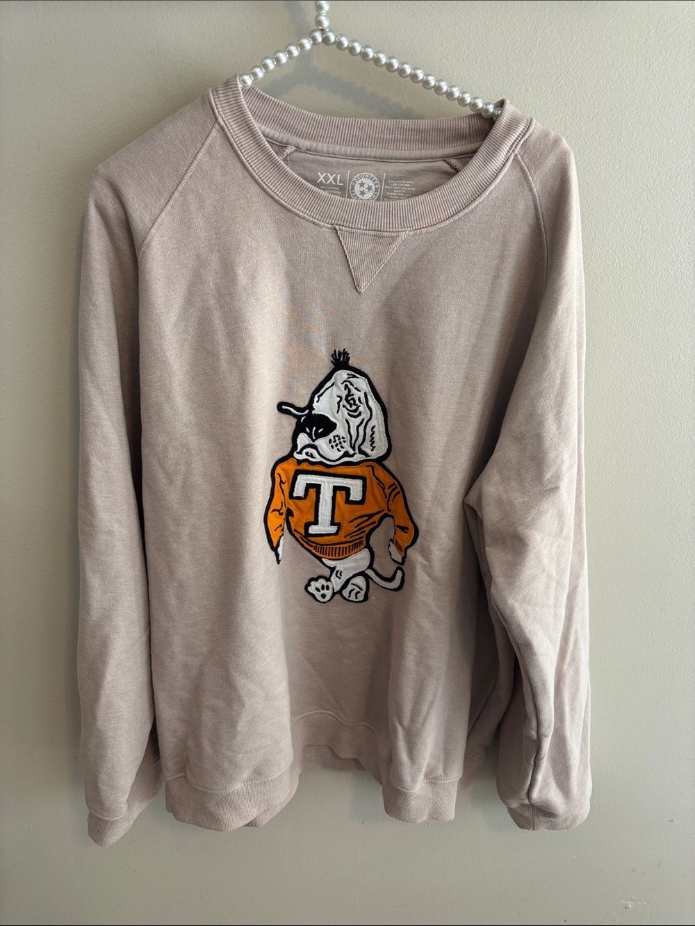Volunteer Traditions Tennessee Vols Sweatshirt Womens XXL Beige Smokey Mascot UT